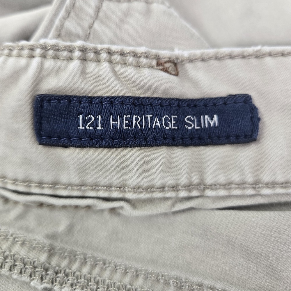 Lucky Brand Men Pants 36X32 Khaki Chino 121 Heritage Slim Button 30" Inseam - Picture 4 of 14